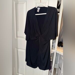 Dotti Black Sz L twist knot Swim Cover up